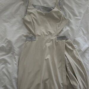 Outdoor Voices Women's Cream Tennis Dress With Built In Shorts